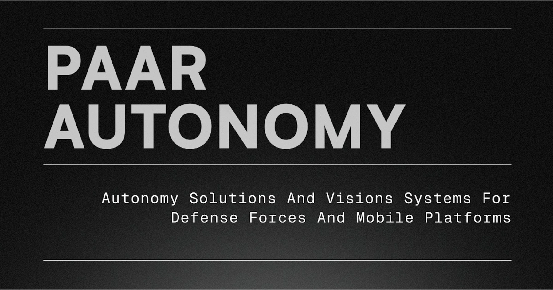 Official company asset: Paar Autonomy