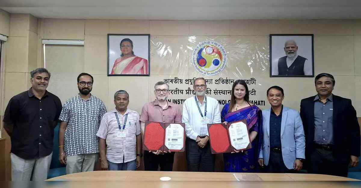 Representatives at the IIT Guwahati and Tata Electronics MoU exchange