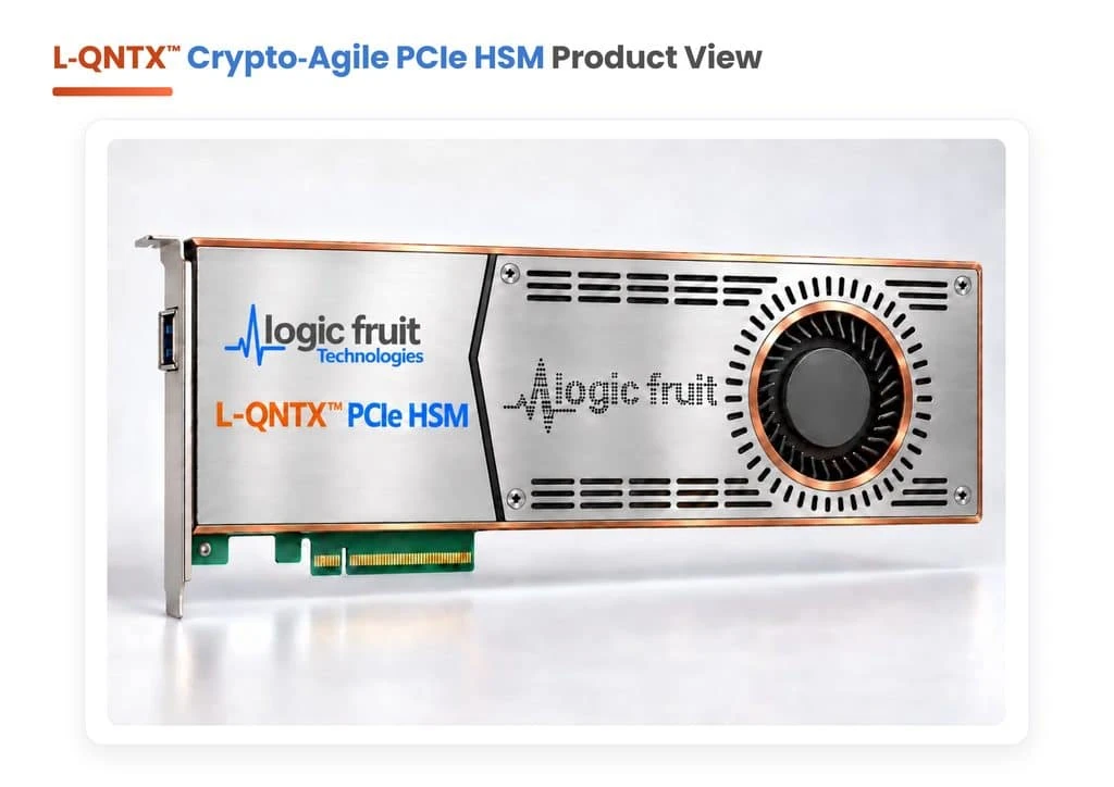 Company product view of planned L-QNTX PCIe hardware security module